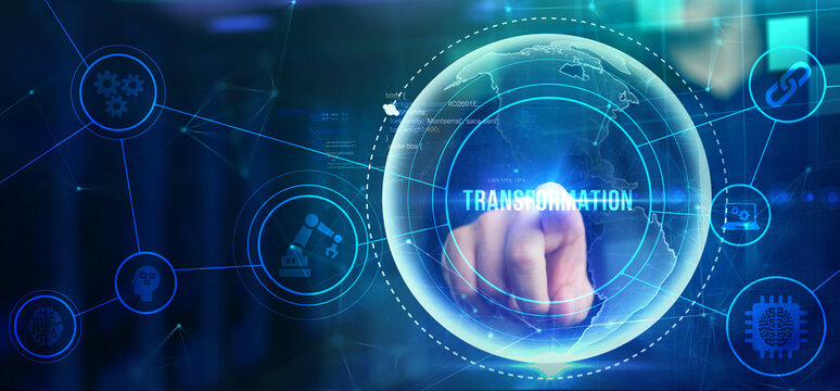Business Transformation. Future and Innovation Internet and network concept.