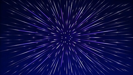 Fast movement hyper speed abstract vector background. Motion line power action. Warp acceleration effect. Futuristic digital velocity concept with energy burst in dynamic motion trail.