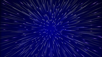 Fast movement hyper speed abstract vector background. Motion line power action. Warp acceleration effect. Futuristic digital velocity concept with energy burst in dynamic motion trail.