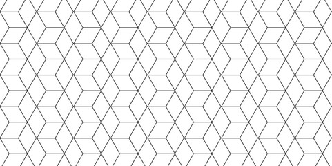Vector seamless pattern with hexagon square cube geometric pattern shapes grid metal element texture design. abstract tiles gradient science web tech connection triangle diamond honeycomb.	
