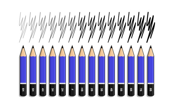 Different Pencil Hardnesses and Their Corresponding Graphite Marks