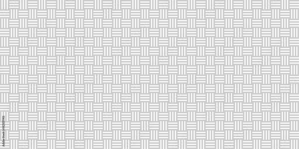 Poster abstract overlapping vector white and gray pattern wave lines fabric square line background. seamles