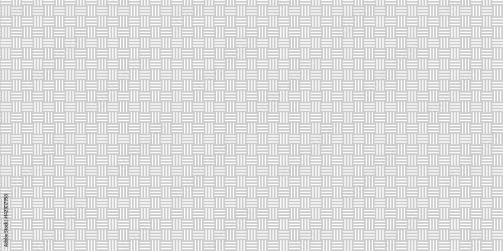 Poster abstract overlapping vector white and gray pattern wave lines fabric square line background. seamles