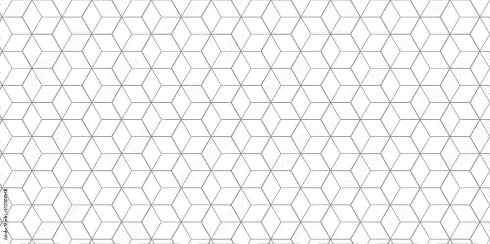Fototapete 	
Vector seamless pattern with hexagon square cube geometric pattern shapes grid metal element texture design. abstract tiles gradient science web tech connection triangle diamond honeycomb.