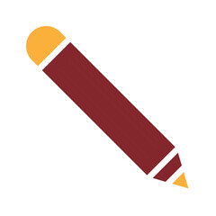 Color Pencil Vector Glyph Two Colors Icon Design