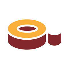 Adhesive Tape Vector Glyph Two Colors Icon Design