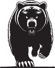 silhouette vector illustration of a bear