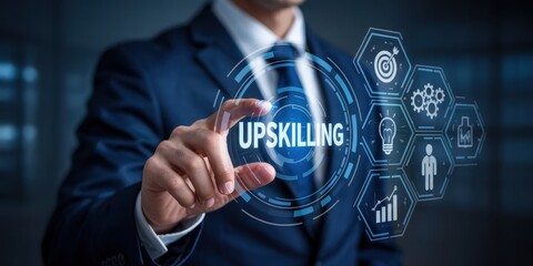 Upskilling initiative displayed on a digital interface.