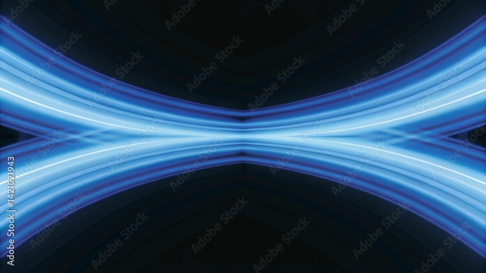 Aufkleber modern abstract high-speed light motion effect on black background. futuristic glowing lines, dynami