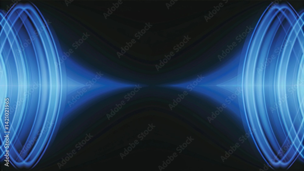 Aufkleber modern abstract high-speed light motion effect on black background. futuristic glowing lines, dynami