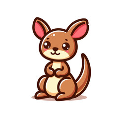 flat vector logo of a kangaroo , kangaroo vector
