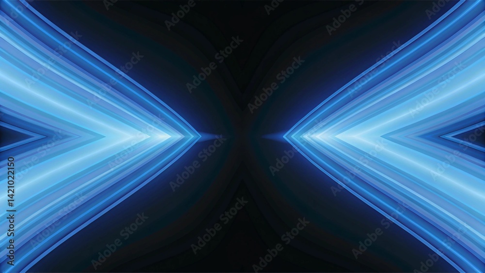 Poster modern abstract high-speed light motion effect on black background. futuristic glowing lines, dynami