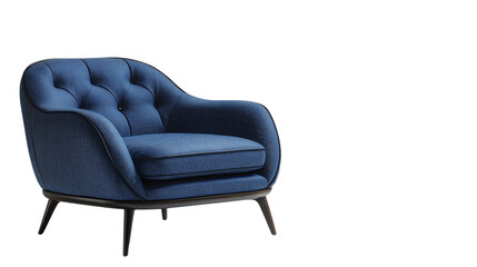 Naklejka premium Chair with soft blue woven fabric