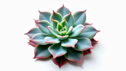 Obraz premium Echeveria Succulent Rosette Top View Isolated