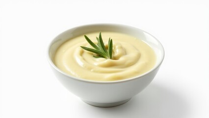 Creamy Potato Soup With Rosemary In Bowl