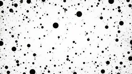 Black Paint Splatter Dots On White