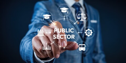 Interactive display of the public sector's elements.
