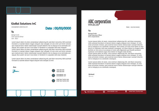 Adovwe leter head 29,rofessional letterhead template design for business project. Corporate letterhead document with company logo & icon. Official letterhead layout with abstract geometric background