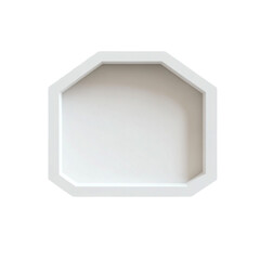 White octagonal frame empty design element blank template
