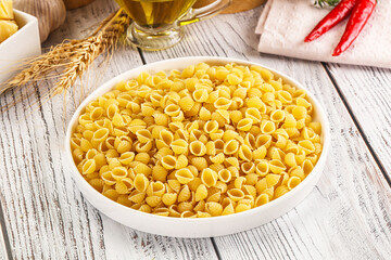 Italian cuisine - dry conchiglie pasta