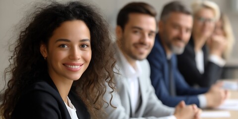 Obraz premium Diverse business team in a meeting