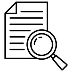 Search File Outline Icon