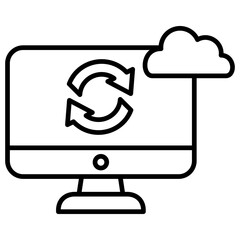 Data Synchronization Outline Icon