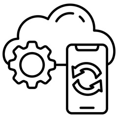 Data Synchronization Outline Icon