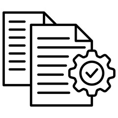 Document Adjustment Outline Icon