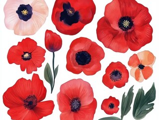 Watercolor poppies dance with vibrant hues petals unfurling in a delicate symphony of color