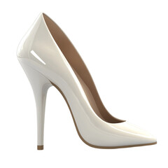 Elegant ivory high heel pump stylish footwear fashion accessory