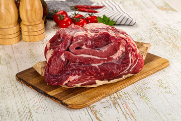 Raw beef meat for cooking