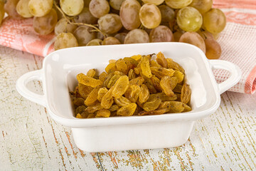 Sweet dry yellow honey raisin