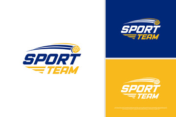 Pickle ball sport team logo vector design template