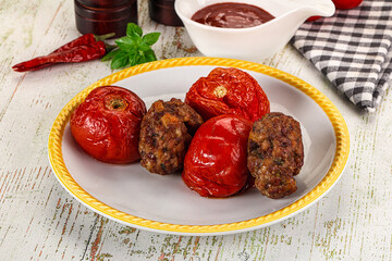 Turkish cuisine - Domatesli Kebab with tomato