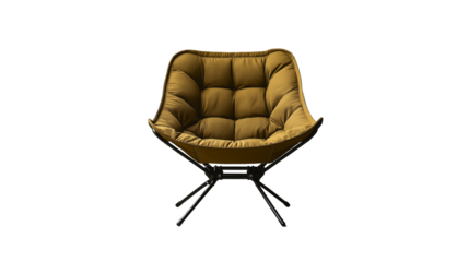  Portable camping chair with olive green nylon fabric, aluminum frame