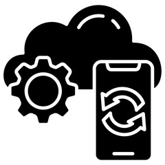 Data Synchronization Glyph Icon