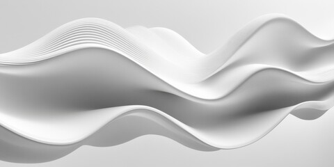 Fototapeta premium Abstract flowing white waves
