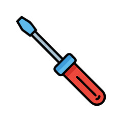 Screwdriver with Insulated Handle Icon Design