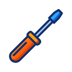 Screwdriver with Insulated Handle Icon Design