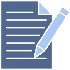 Fototapeta premium Edit File Flat Blue Icon