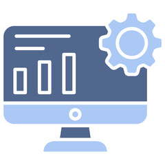 Data Management Flat Blue Icon