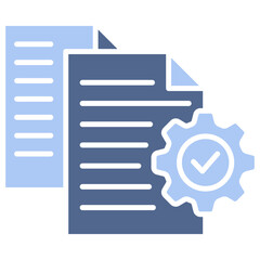 Document Adjustment Flat Blue Icon