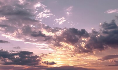 Dramatic sunset cloudscape