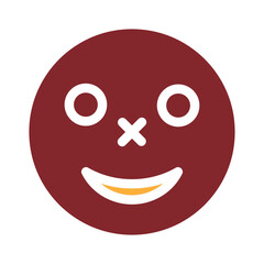emoji smile Vector Glyph Two Colors Icon Design