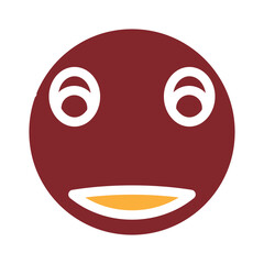 emoji clown face Vector Glyph Two Colors Icon Design
