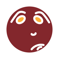 emoji sad Vector Glyph Two Colors Icon Design