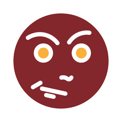 emoji very sad Vector Glyph Two Colors Icon Design