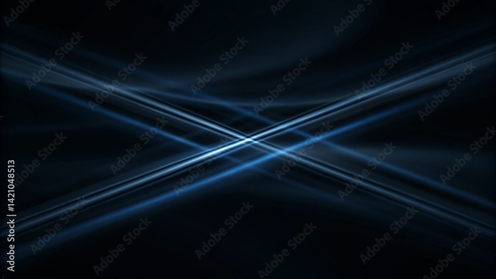 Poster Blue light abstract lines background, futuristic energy flow digital wave pattern for modern technology design and elegant visual effect in creative presentation or banner composition