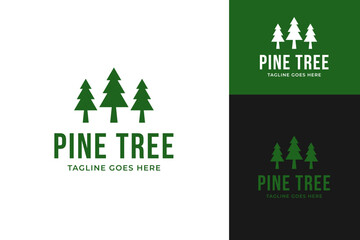 Pine tree logo design vector symbol illustration
